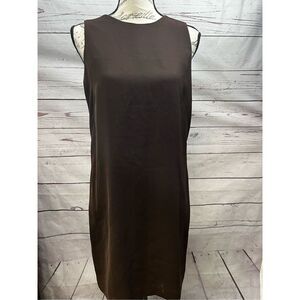 Premier Sheath Dress Brown Sleeveless Knee Length Women's Size 10